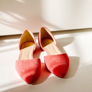 J.Crew Pink Suede D’Orsay Size 5